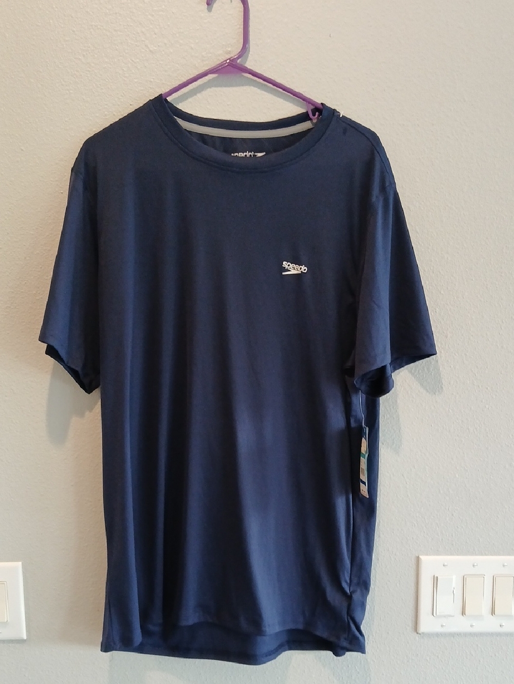 NWT Speedo Navy Blue Short Sleeve Performance Tee